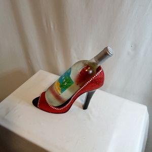 Red High Heel wine holder